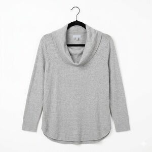 Barefoot Dreams Cozychic Ultra LiteGray/Green Cowl Neck Sweater Large